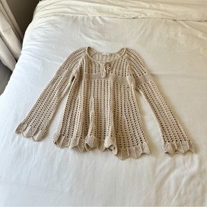 Open Knit Crochet Sweater